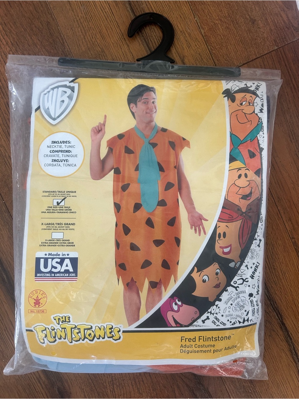 Flinstones Men’s Halloween Costume made in USA (one size)